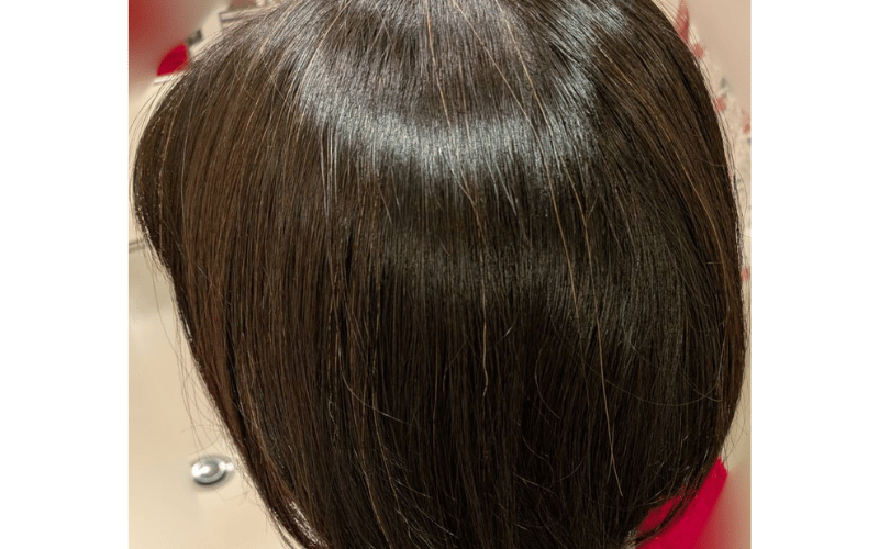 アラフィフ女性のヘアドライ後の頭髪